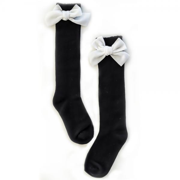 Sosete Julia cu funda din catifea (Negru+Alb)